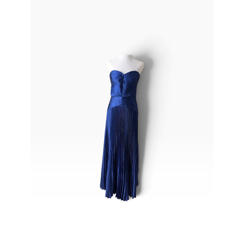Lulus Royal Blue Strapless Pleated Dress Size M - Picture 4 of 10